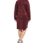 Vestido feminino plus size da B Darlin com lantejoulas e caimento justo, vermelho, tamanho 22