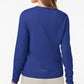 Karen Scott Cardigan Feminino Petite Gola Redonda Azul Tamanho P