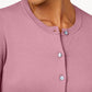 Karen Scott Cardigan Feminino Petite Gola Redonda Rosa Tamanho Petit