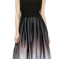 Vestido feminino LSNY Fashions com cintura franzida e decote em V, preto, tamanho 16