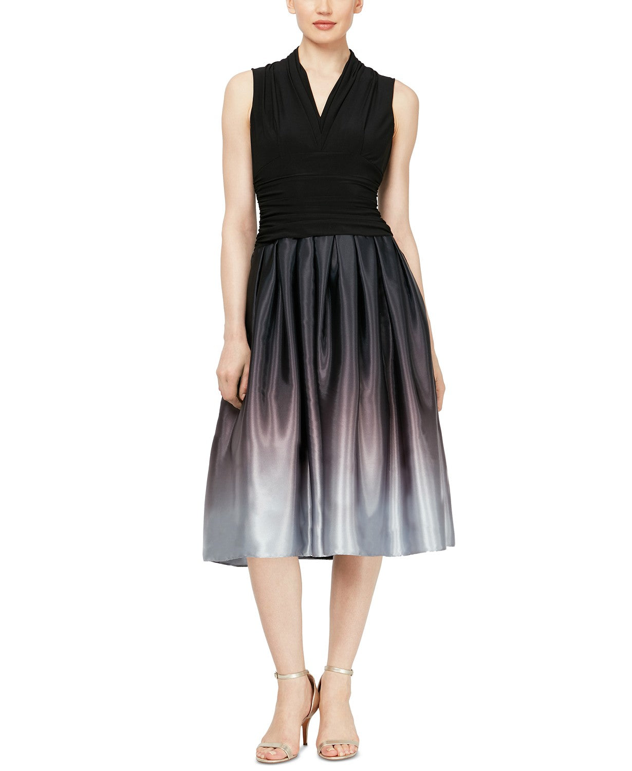 Vestido de festa feminino Sl Fashions Ombre preto tamanho 6