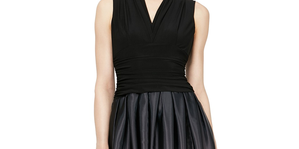 Vestido de festa feminino Sl Fashions Ombre preto tamanho 6