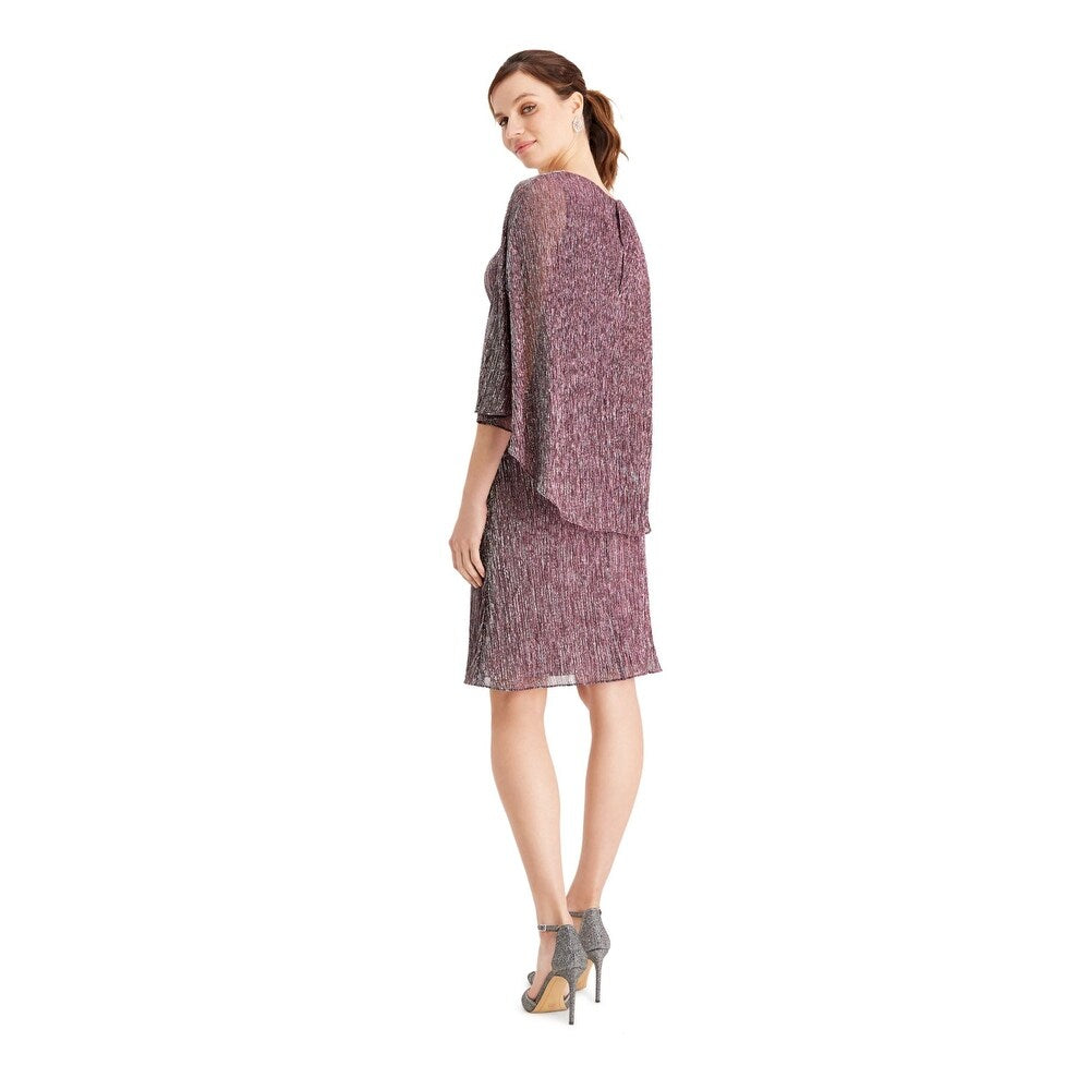 Vestido feminino LSNY Fashions com mangas esvoaçantes, rosa, tamanho 12