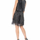 Vestido feminino metálico em camadas LSNY Fashions, preto, tamanho 14