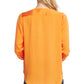 Blusa feminina Vince Camuto de cetim sintético laranja tamanho XS
