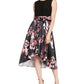 Vestido de festa floral feminino Sl Fashions, cor carvão, tamanho 14