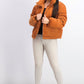 Coleção B Juniors' Cropped Velvet Puffer Coat Ocre Tamanho Pequeno