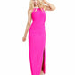Vestido formal longo com alças finas e comprimento total, cor rosa, tamanho pequeno, para mulheres da realeza