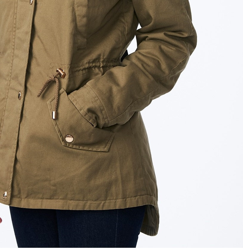 Jaqueta Anorak com Capuz Coleção B Juniors Marrom Tamanho Médio