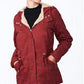 Collection B Juniors'  Hooded Anorak Jacket  Red Size Medium