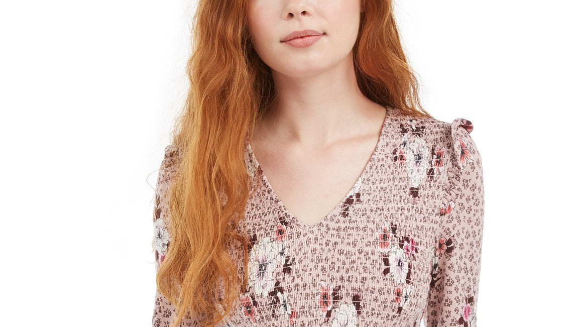 Blusa estampada American Rag Juniors, rosa, tamanho médio