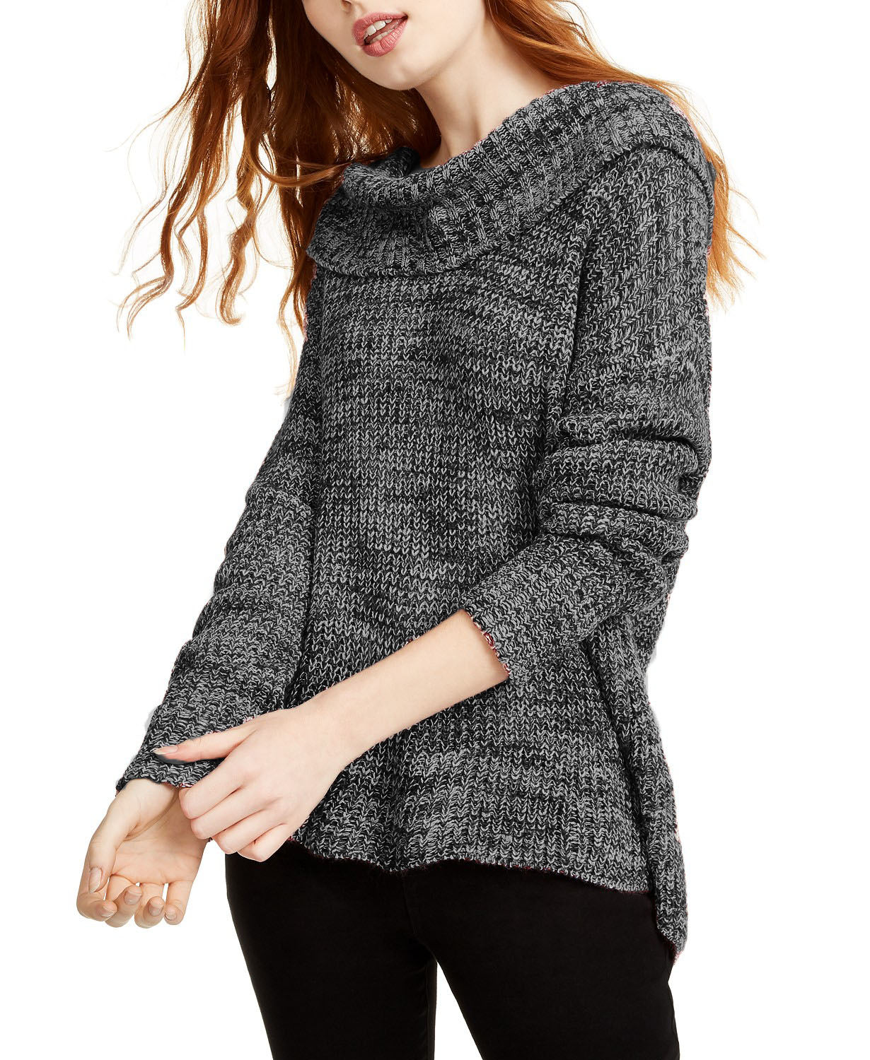 Suéter American Rag Juniors com gola alta, preto, tamanho grande
