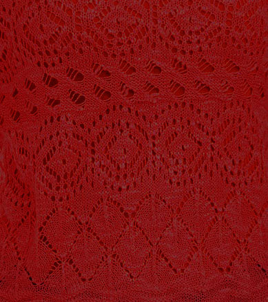 Suéter de manga larga em malha Pointelle da American Rag Juniors, tamanho P, vermelho