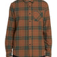 Camisa xadrez espinha de peixe Caden masculina Volcom marrom tamanho pequeno