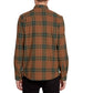 Camisa xadrez espinha de peixe Caden masculina Volcom marrom tamanho pequeno