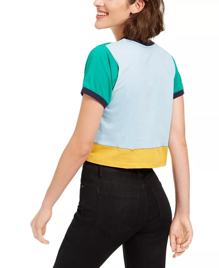 Camiseta feminina Artistix de algodão com estampa colorida, verde, tamanho grande