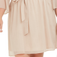 Vestido metálico plus size com amarração na cintura feminino City Studios, dourado, tamanho 2X
