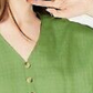 Planet Gold Juniors' Blusa com botões e franzido verde escuro tamanho extra grande
