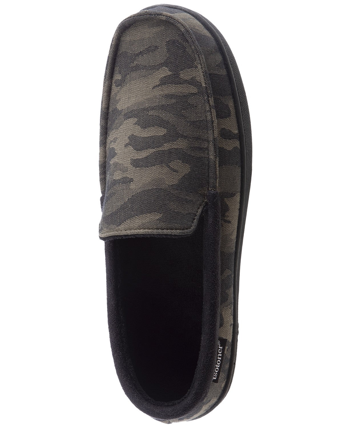 Mocassins masculinos Isotoner Signature de camurça sintética camuflada com espuma viscoelástica, tamanhos 9,5 a 10,5