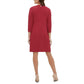 Vestido feminino Tommy Hilfiger com decote em V e alças finas, tamanho 14, vinho