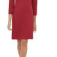 Vestido feminino Tommy Hilfiger com decote em V e alças finas, vermelho escuro, tamanho 16