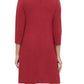 Vestido feminino Tommy Hilfiger com decote em V e alças finas, vermelho escuro, tamanho 16