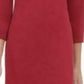 Vestido feminino Tommy Hilfiger com decote em V e alças finas, vermelho escuro, tamanho 16
