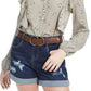 Planet Gold Juniors Blusa Floral com Babados Verde Tamanho Médio