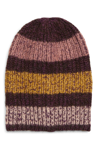 Gorro Listrado Aconchegante Feminino Free People Berry Rose Tamanho Regular