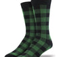 Meias Calvin Klein Buffalo Plaid Masculinas Verdes Tamanho Regular
