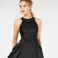 Vestido longo feminino Adrianna Papell com strass, preto, tamanho 12