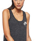 Regata Nike Sportswear Feminina de Algodão Racerback, Cor Carvão, Tamanho Extra Pequeno