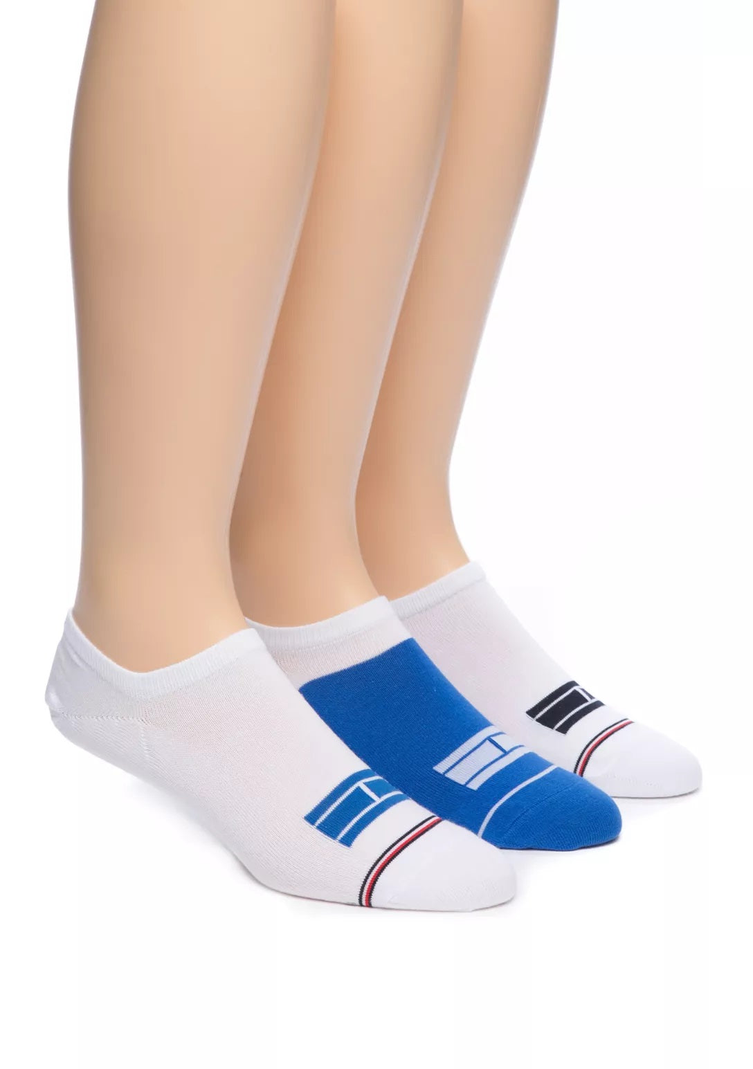 Meias masculinas Tommy Hilfiger Sport No-Show, pacote com 3, tamanhos variados, 7 a 12