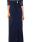 Vestido de renda com ombros à mostra Betsy &amp; Adam feminino, azul escuro, tamanho 4