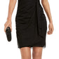 Vestido tubinho com decote profundo e costas abertas Betsy &amp; Adam para mulheres, preto, tamanho 12