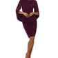 Vestido de veludo drapeado feminino Betsy &amp; Adam, tamanho 8, vinho