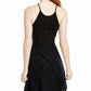 Vestido patinador com decote halter brilhante Rosie Harlow Juniors, azul, tamanho pequeno