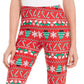 Leggings estampadas para festas Planet Gold Juniors, vinho, tamanho médio