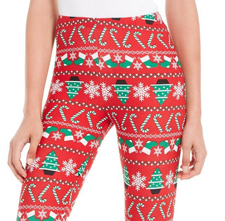 Leggings estampadas para festas Planet Gold Juniors, vinho, tamanho médio