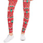 Leggings estampadas para festas Planet Gold Juniors, vinho, tamanho médio