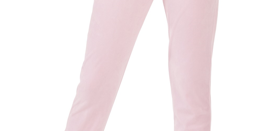 Calça Jogger Planet Gold Juniors Velour Rosa Tamanho X-S