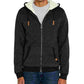 Buffalo David Bitton Masculino Fortino Faux Fur Logo Zip Front Hoodie Preto Tamanho Médio