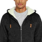 Buffalo David Bitton Masculino Fortino Faux Fur Logo Zip Front Hoodie Preto Tamanho Médio