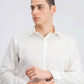 Camisa social masculina Bar III Slim Fit Stretch, branca, tamanho 17,5 x 36-37