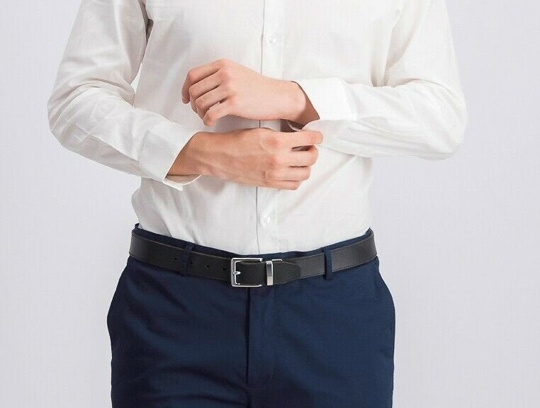 Camisa social masculina Bar III Slim Fit Stretch, branca, tamanho 17,5 x 36-37