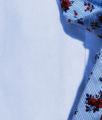 Camisa social masculina Bar III Slim Fit Stretch Azul Tamanho 36X37