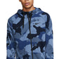 Moletom com capuz Nike Dri-Fit Camo Zip Masculino Azul Tamanho Grande