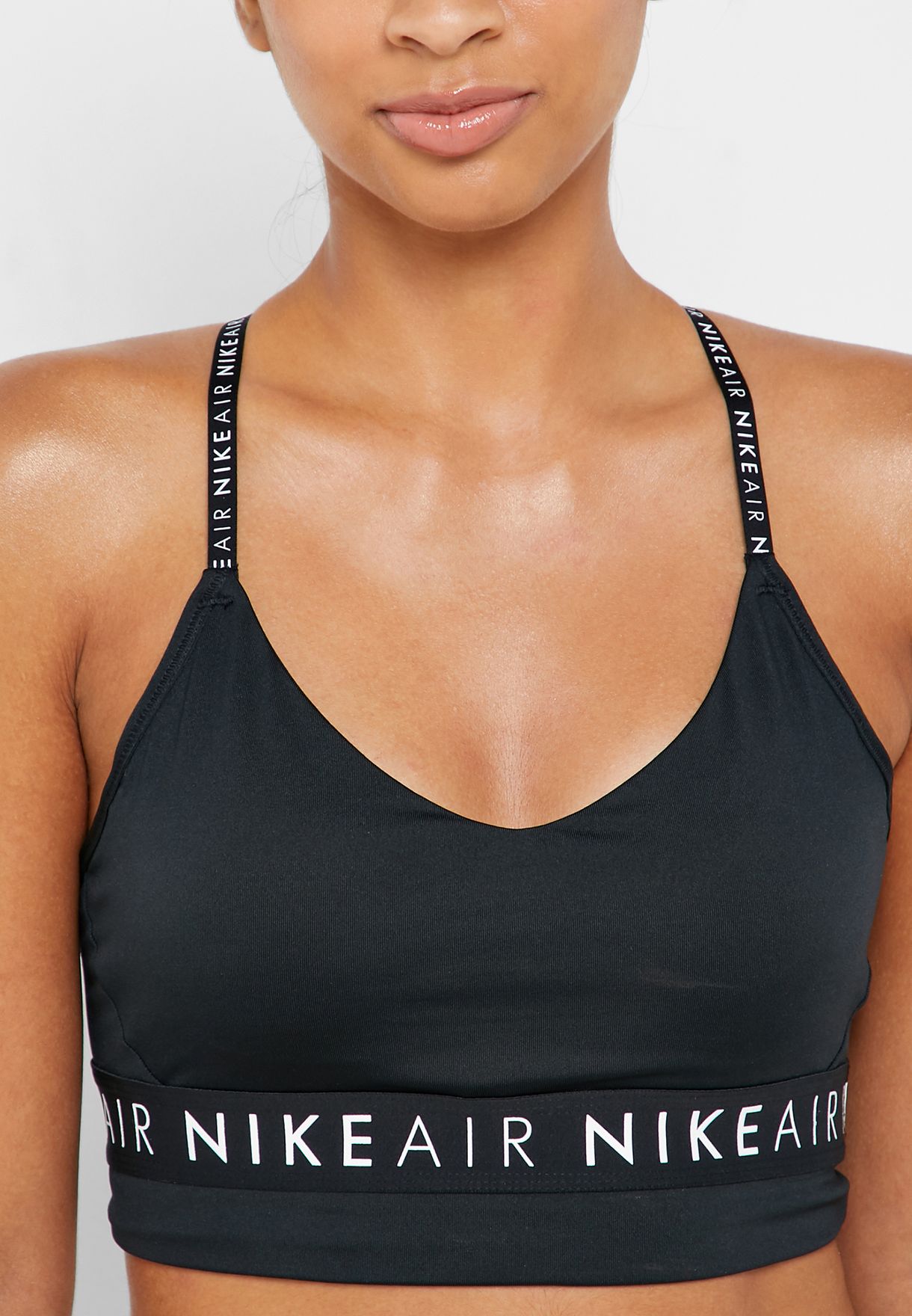 Sutiã esportivo Nike Indy Light Support Training feminino, preto, tamanho extra pequeno