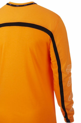 Camiseta de treino Nike Dri-FIT manga comprida masculina laranja tamanho grande