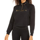 Camiseta Nike Sportswear Shine Metallic-Graphic com meio zíper, preta, tamanho extra pequeno